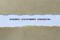academic achievement strategies on white paper Royalty Free Stock Photo