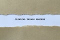 clinical trials process on white paper Royalty Free Stock Photo