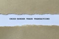 cross border trade transactions on white paper