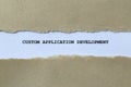 custom application development on white paper Royalty Free Stock Photo