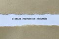 disease prevention programs on white paper Royalty Free Stock Photo