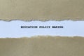 education policy making on white paper Royalty Free Stock Photo