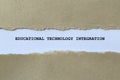 educational technology integration on white paper Royalty Free Stock Photo