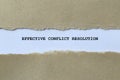 effective conflict resolution on white paper