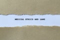 medical ethics and laws on white paper Royalty Free Stock Photo