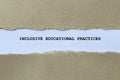 inclusive educational practices on white paper Royalty Free Stock Photo