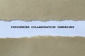 influencer collaborations campaign on white paper