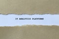 it analytics platforms on white paper Royalty Free Stock Photo