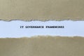 it governance frameworks on white paper