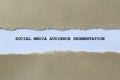 social media audience segmentation on white paper Royalty Free Stock Photo