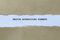 native advertising formats on white paper