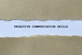 proactive communication skills on white paper Royalty Free Stock Photo