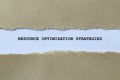 resource optimization strategies on white paper