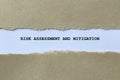 risk assessment and mitigation on white paper