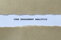 user engagement analytics on white paper Royalty Free Stock Photo