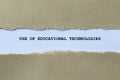 use of educational technologies on white paper Royalty Free Stock Photo