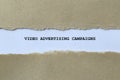 video advertising campaign on white paper Royalty Free Stock Photo