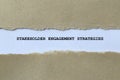 stakeholder engagement strategies on white paper