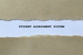 student assessment system on white paper