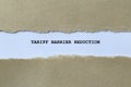 tariff barrier reduction on white paper Royalty Free Stock Photo
