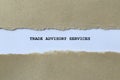 trade advisory services on white paper Royalty Free Stock Photo