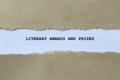 literary awards an prizes on white paper