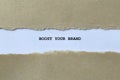 Boost Your Brand on white paper Royalty Free Stock Photo