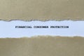financial consumer protection on white paper Royalty Free Stock Photo