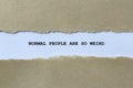 normal people are so weird on white paper Royalty Free Stock Photo