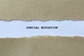 special education on white paper Royalty Free Stock Photo