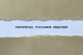 industrial vigilance required on white paper Royalty Free Stock Photo