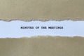 minutes of the meetings on white paper