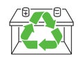 Lead-acid battery recycling icon Royalty Free Stock Photo