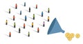 lead conversion concept of turning visitor to get revenue money maximize conversion rate in business marketing target