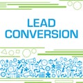 Lead Conversion Green Blue Texture Bottom Square Business Symbols