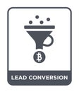 lead conversion icon in trendy design style. lead conversion icon isolated on white background. lead conversion vector icon simple