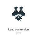 Lead conversion vector icon on white background. Flat vector lead conversion icon symbol sign from modern general collection for