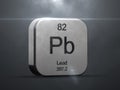 Lead element from the periodic table Royalty Free Stock Photo