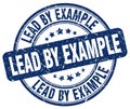 lead by example blue stamp Royalty Free Stock Photo