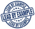 lead by example blue stamp Royalty Free Stock Photo