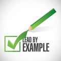 Lead by example check mark illustration design