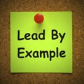 Lead by example idiom means to walk the talk - 3d illustration