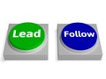 Lead Follow Buttons Shows Leading Or Following