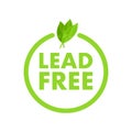 Lead free sign, label. Vector stock illustration