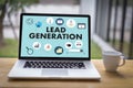 LEAD GENERATION Business Funnel marketing process Royalty Free Stock Photo