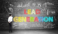 Lead generation concept on chalkboard Royalty Free Stock Photo