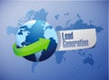 Lead generation globe sign illustration