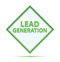 Lead Generation modern abstract green diamond button