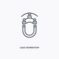 Lead Generation outline icon. Simple linear element illustration. Isolated line Lead Generation icon on white background. Thin