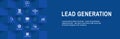 Lead Generation Web Header Banner - Attract leads for target audience to increase revenue growth & sales